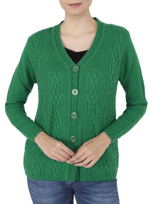 green woolen cardigan - 14505105 - Very Small Image - 1