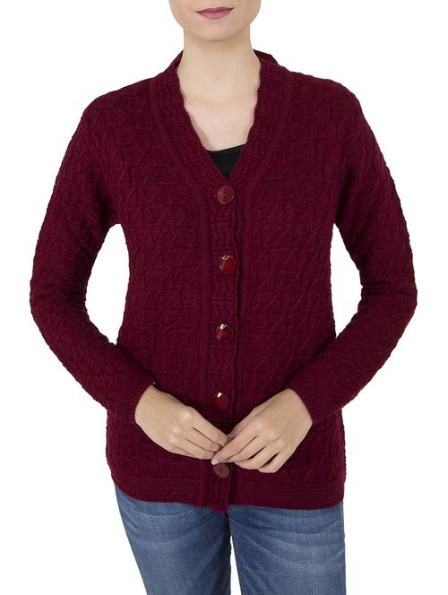 red woolen cardigan - 14505135 - Very Small Image - 1