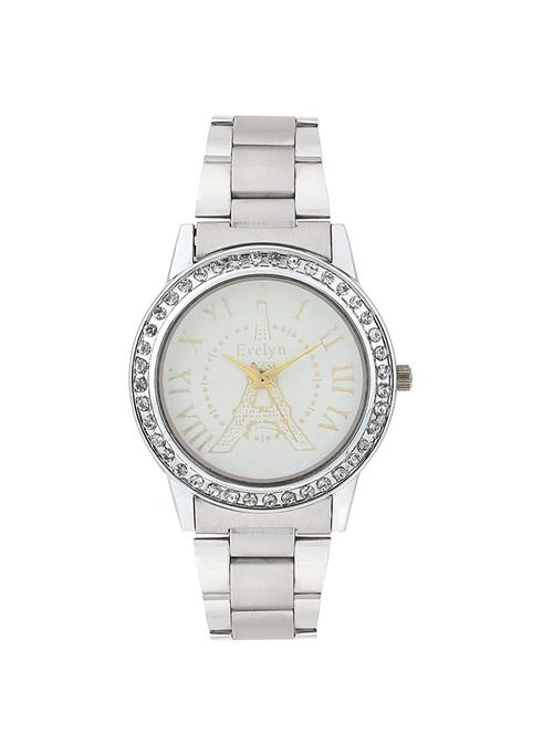 Evelyn Eiffel Tower White Dial Analogue Metal Strap Wrist Watch For Girls - Women -Eve-565 - 14505183 - Very Small Image - 1
