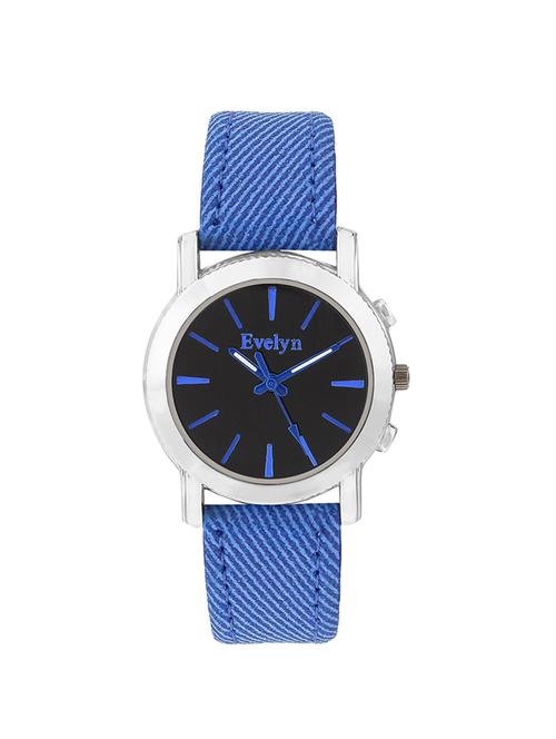 Evelyn Analogue Black Dial Blue Strap Girls Watches-Eve-569 - 14505187 - Very Small Image - 1