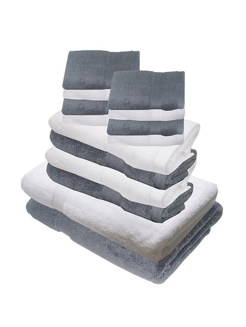 Set of 8 Egyptian Towel Set 100% Cotton (1 Bath Towel+ 1 Ladies Bath+ 2 Hand Towel+ 4 Face Towels) - 14505231 - Standard Image - 1