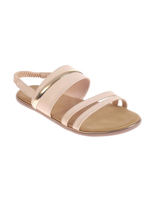 beige faux leather back strap sandals - 14505404 - Standard Image - 1