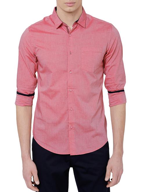 pink cotton casual shirt - 14505579 - Very Small Image - 1