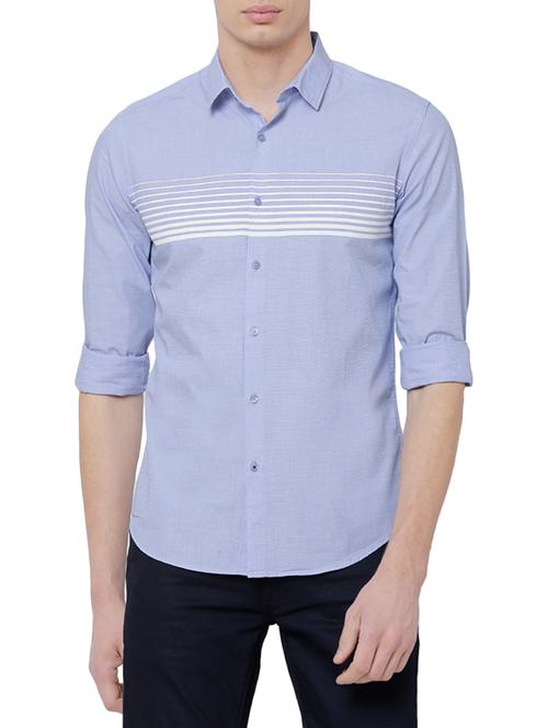 light blue cotton casual shirt - 14505587 - Very Small Image - 1