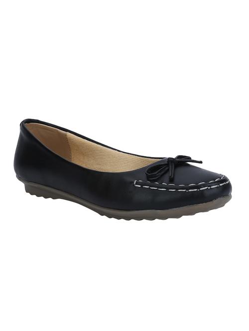 black faux leather slip on ballerina - 14505668 - Very Small Image - 1