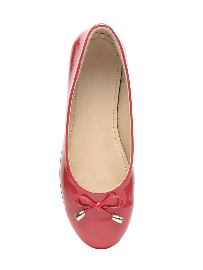 red faux leather slip on ballerina - 14505671 - Zoom Image - 4