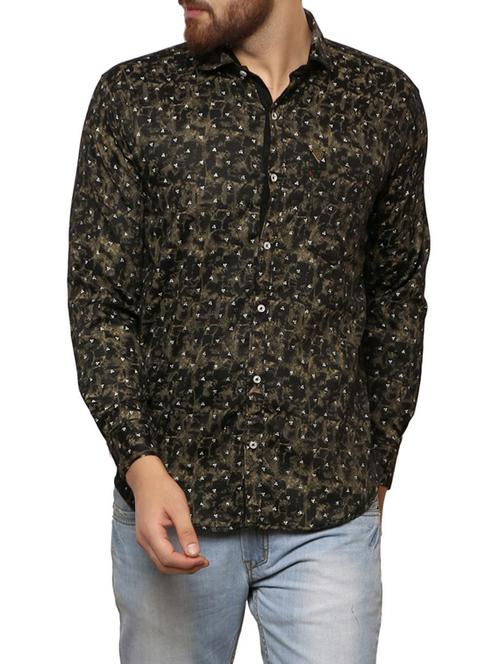 brown cotton casual shirt - 14505780 - Very Small Image - 1