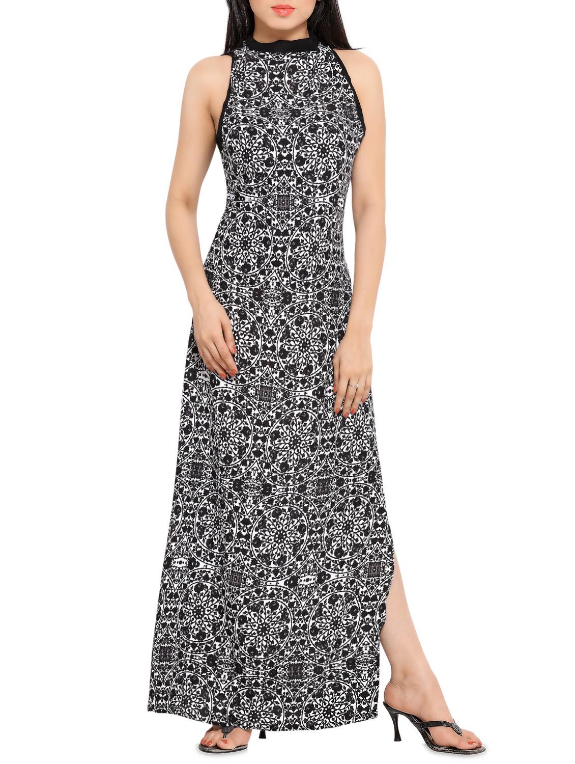 black printed maxi dress - 14505828 - Zoom Image - 1