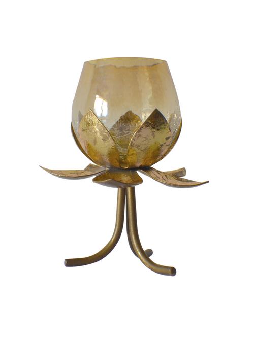 Gold Tea Light Candle Holder - 14505865 - Very Small Image - 1