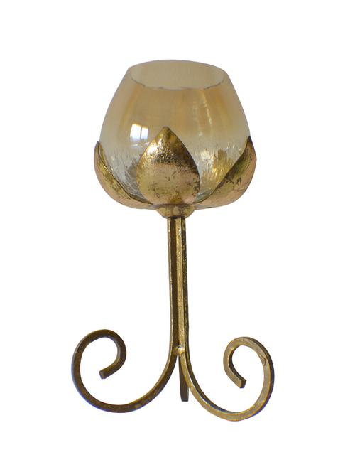 Gold Tea Light Candle Holder - 14505867 - Very Small Image - 1
