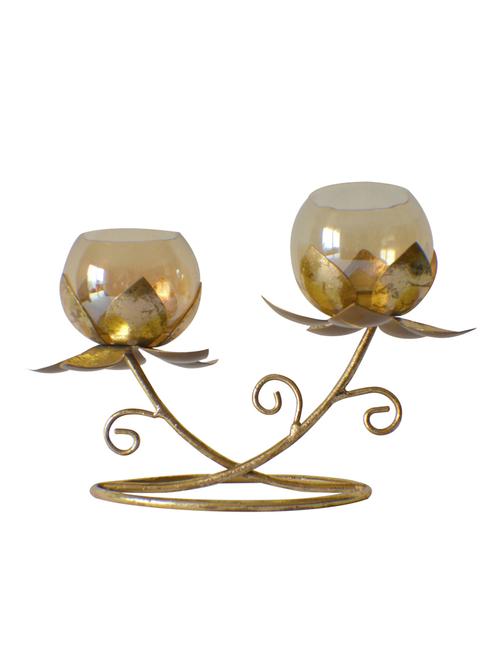 Gold Tea Light Candle Holder - 14505869 - Very Small Image - 1