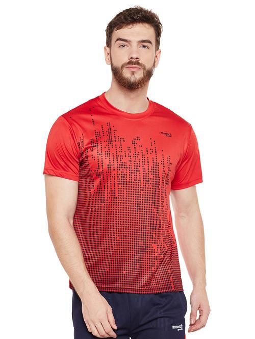 red polyester t-shirt - 14505875 - Standard Image - 1