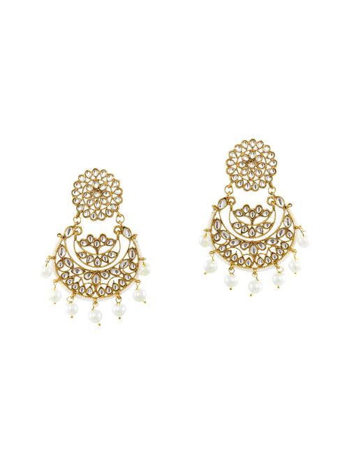 gold zinc chandballi earring - 14506071 - Very Small Image - 1