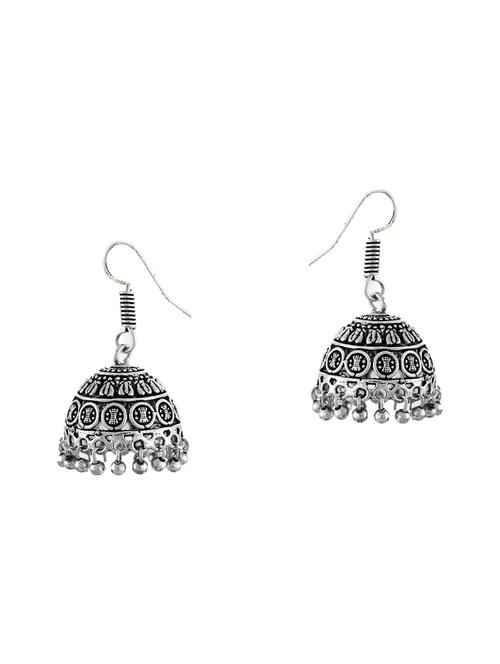 silver zinc jhumka earring - 14506098 - Very Small Image - 1