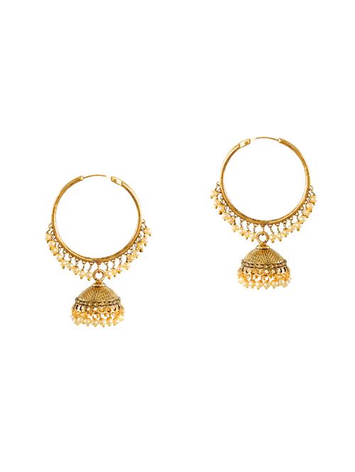 gold zinc balli earrings - 14506132 - Standard Image - 1