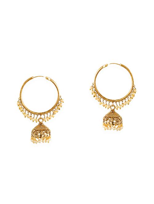 gold zinc chandballi earring - 14506135 - Standard Image - 1