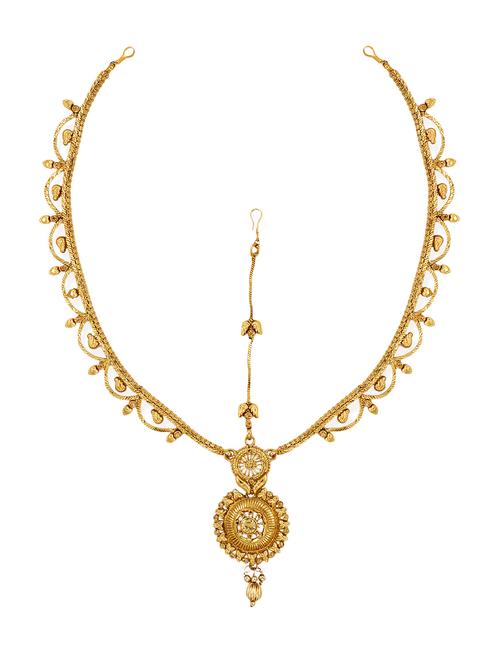 gold zinc maang teeka - 14506177 - Standard Image - 1