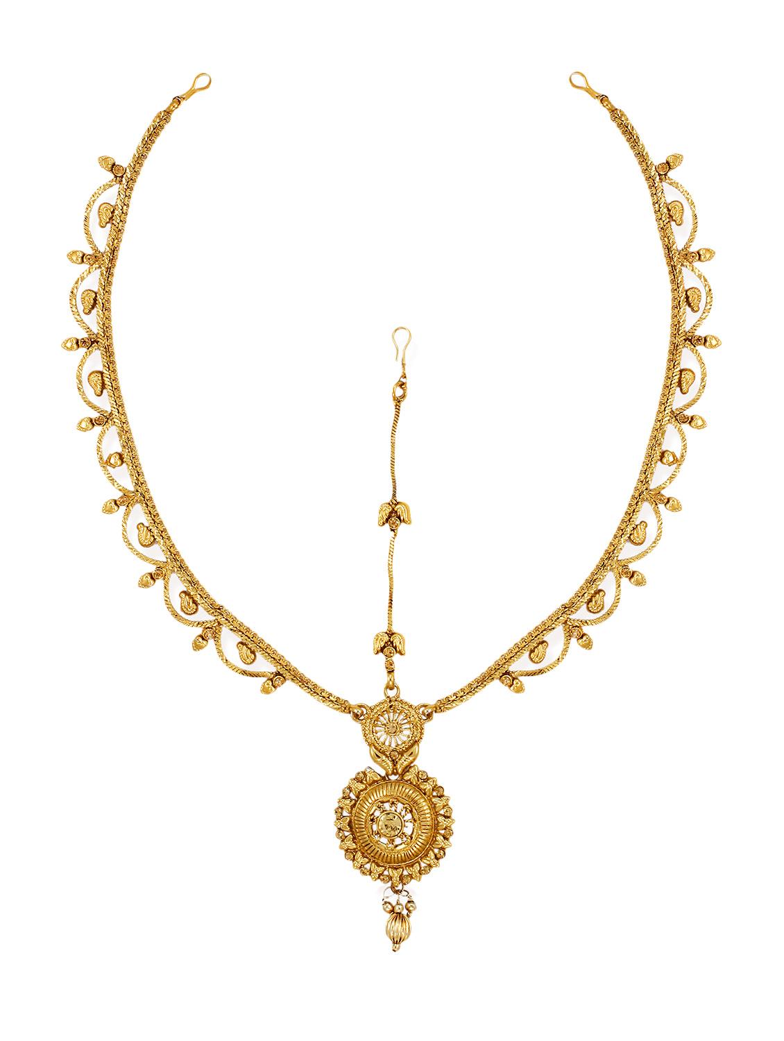 gold zinc maang teeka - 14506177 - Zoom Image - 1