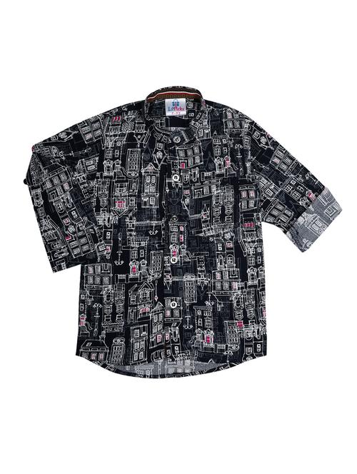 black cotton blend shirt - 14506263 - Very Small Image - 1