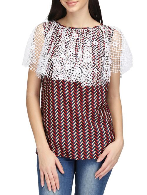 Mesh overlay geometric top - 14506271 - Standard Image - 1