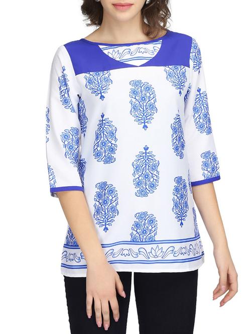 Yoke panel floral top - 14506341 - Standard Image - 1