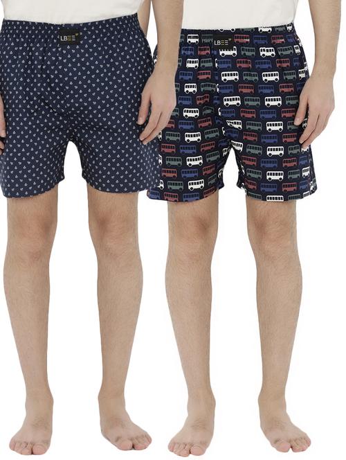 multi colored cotton boxers (Set Of 2) - 14506484 - Very Small Image - 1