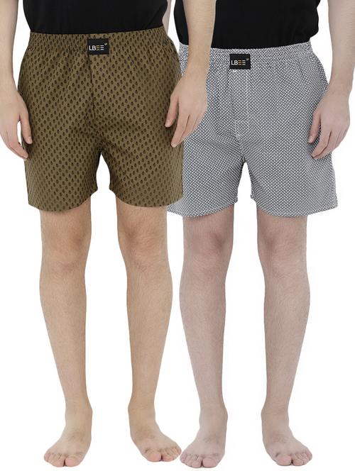multi colored cotton boxers (Set Of 2) - 14506489 - Very Small Image - 1