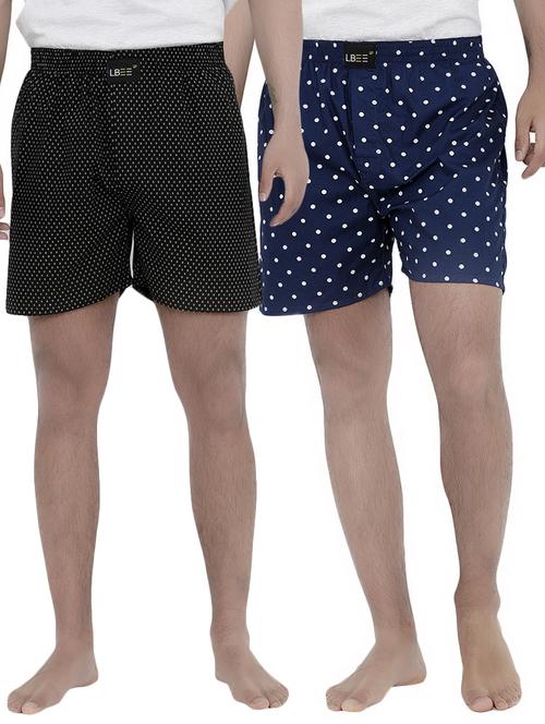 multi colored cotton boxers (Set Of 2) - 14506490 - Very Small Image - 1