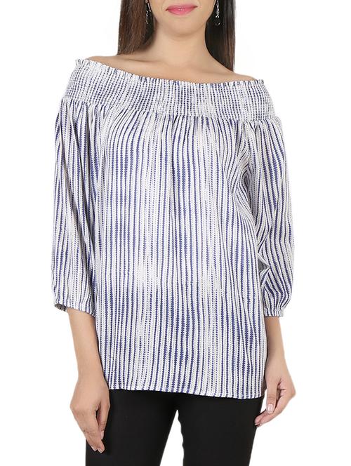 blue rayon casual top - 14506495 - Standard Image - 1