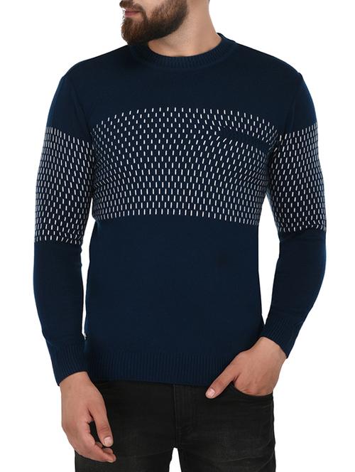 blue acrylic pullover - 14506514 - Very Small Image - 1