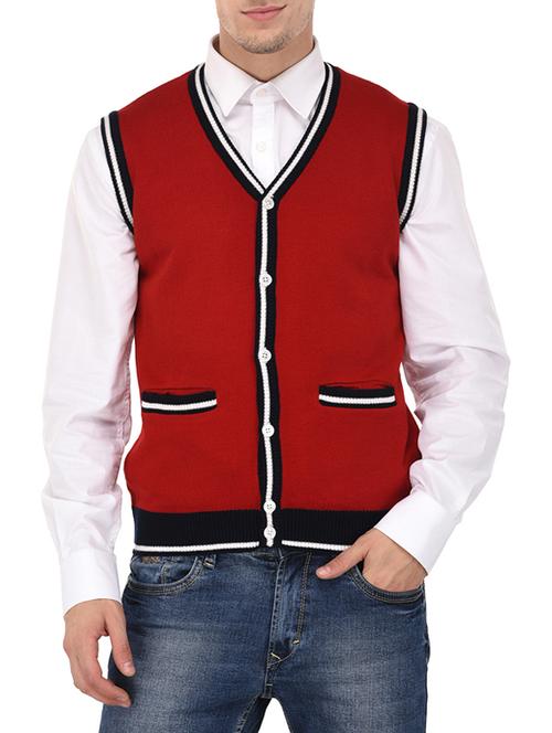 red acrylic cardigan - 14506522 - Very Small Image - 1
