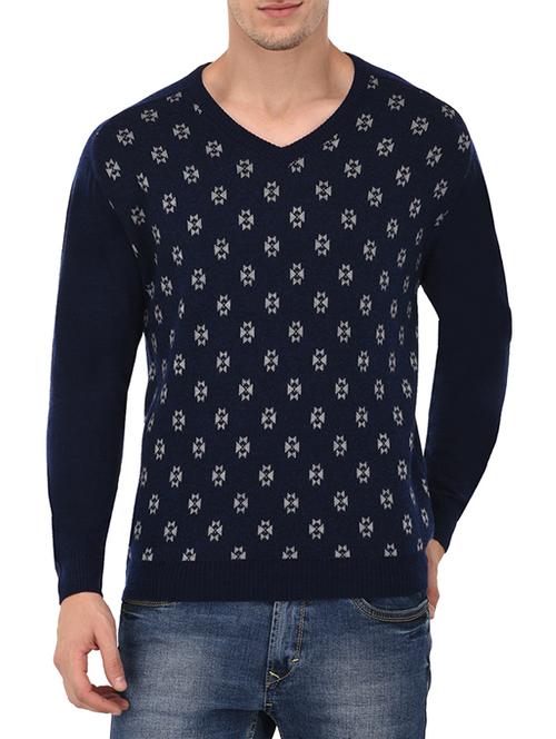 navy blue acrylic pullover - 14506531 - Very Small Image - 1