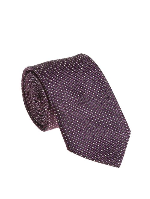 purple micro silk fabric tie with cuff link and pocket square - 14506787 - Standard Image - 1