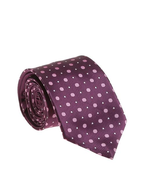 purple micro silk fabric tie with cuff link and pocket square - 14506818 - Standard Image - 1