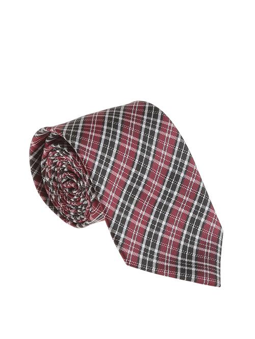 maroon micro silk fabric tie with cuff link and pocket square - 14506823 - Standard Image - 1