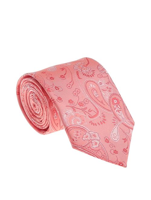 pink micro silk fabric tie with cuff link and pocket square - 14506832 - Standard Image - 1