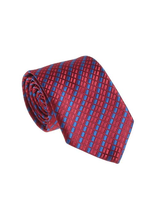 maroon micro silk fabric tie with cuff link and pocket square - 14506841 - Standard Image - 1