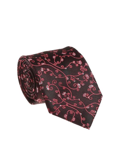 brown micro silk fabric tie with cuff link and pocket square - 14506845 - Standard Image - 1