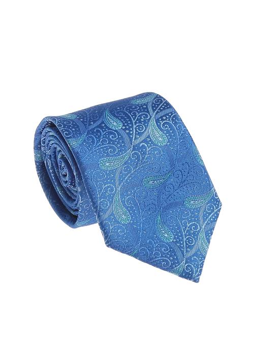 blue micro silk fabric tie with cuff link and pocket square - 14506864 - Standard Image - 1