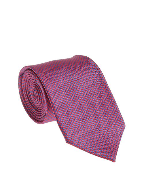 purple micro silk fabric tie with cuff link and pocket square - 14506878 - Standard Image - 1