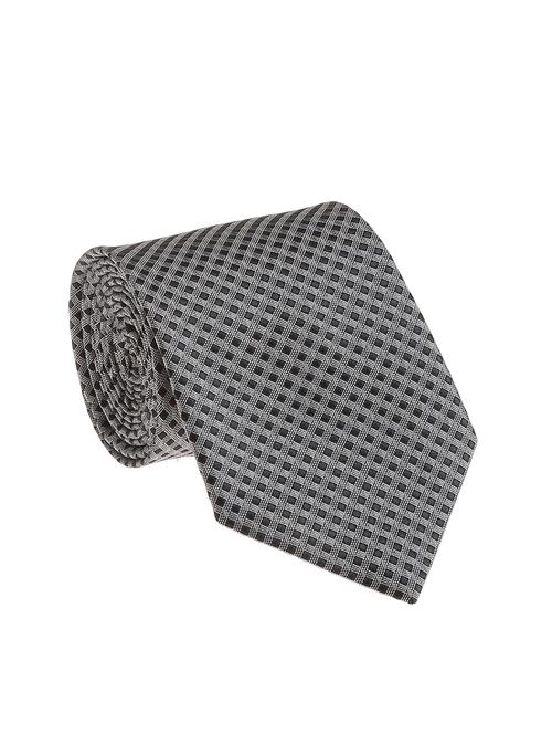 grey micro silk fabric tie with cuff link and pocket square - 14506894 - Very Small Image - 1