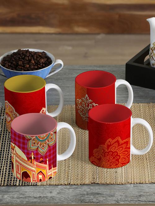 Indie Tadka 4 pcs Porcelain Gift Mug Set 250ml - 14506932 - Very Small Image - 1