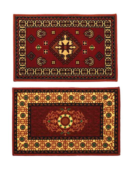 Soft & Durable Good Quality Set of 2 Door Mat - 14506977 - Very Small Image - 1