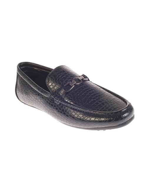 black leatherette slip on loafer - 14507058 - Standard Image - 1