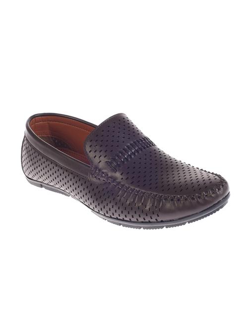 brown leatherette slip on loafer - 14507060 - Standard Image - 1