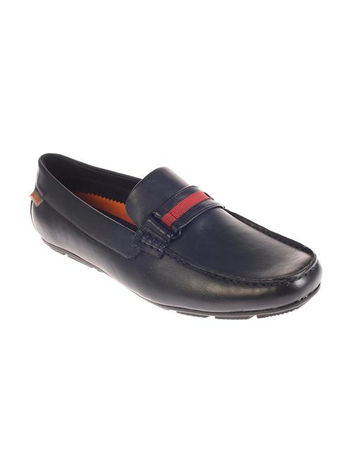 blue leatherette slip on loafer - 14507061 - Standard Image - 1