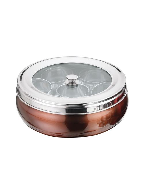 Aagam Brown 1000 ML See- Through Spice Canister - 14508877 - Very Small Image - 1