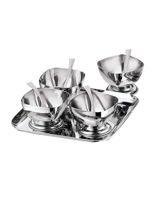 Aagam Square Desert Set with Tray - 14508913 - Very Small Image - 1