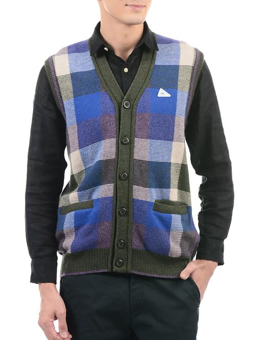 blue wool cardigan - 14509567 - Very Small Image - 1