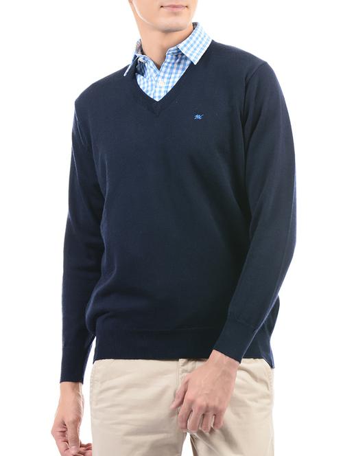 dark blue wool pullover - 14509581 - Very Small Image - 1